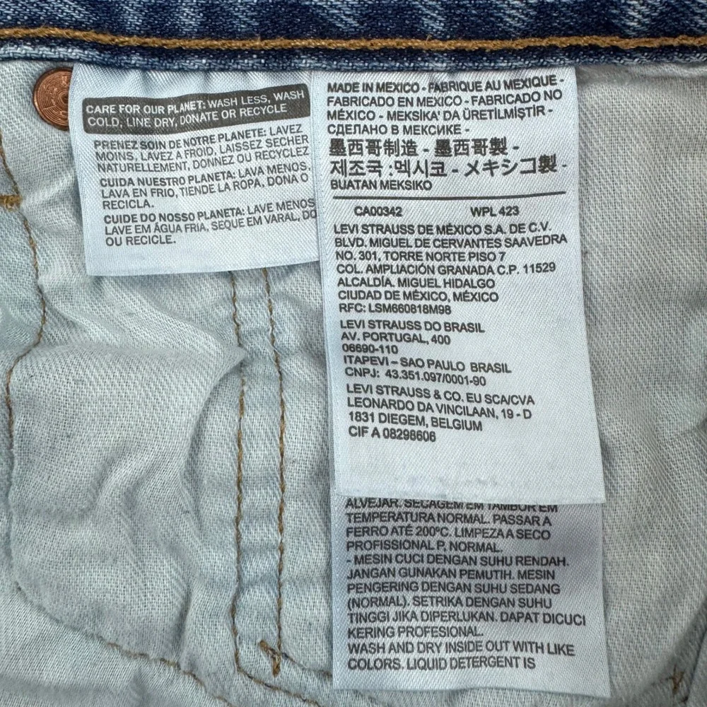 Levis 501 Straight Leg Jeans Mens 34x34 Blue Medium Wash Button Fly Cotton